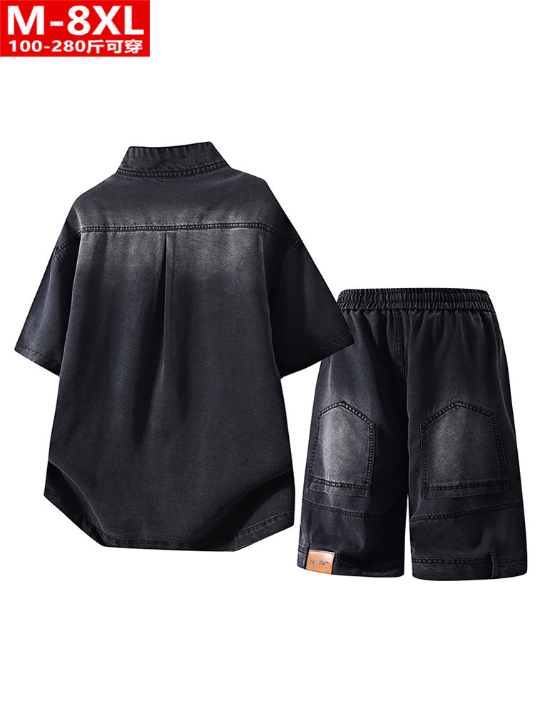 Men's Denim Shirt & short Set - Image 3